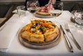 Original pizza at the beautiful historic caffe Quadri, Venice, Italy. Royalty Free Stock Photo