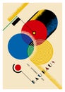 Original Poster Made in the Bauhaus Style Royalty Free Stock Photo