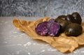 French purple potato background