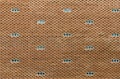 Original red brick wall with small windows as background Royalty Free Stock Photo