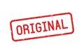 Original with red grunge rubber stamp Royalty Free Stock Photo