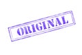 `ORIGINAL` rubber stamp over a white background