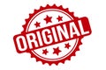 Original Rubber Stamp. Red Original Rubber Grunge Stamp Seal Vector Illustration - Vector Royalty Free Stock Photo
