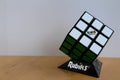 Original Rubik`s Brand Cube on a Stand Royalty Free Stock Photo