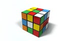 Original Rubik`s Cube, shuffled, ultra high resolution Royalty Free Stock Photo