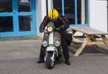 An original 1960`s vintage Lambretta Motor Scooter Royalty Free Stock Photo