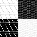Original seamless geometric pattern of gray lines on a white and black background, triangular abstraction, brush strokes