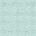 Original seamless pattern with fish