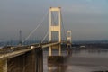 Original Severn Crossing Suspension Bridge, landscape Royalty Free Stock Photo