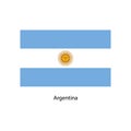 Original and simple Argentina flag Royalty Free Stock Photo