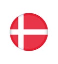 Original and simple Denmark flag isolated vector in official colors and Proportion Correctly. The Flag of Denmark. Royalty Free Stock Photo