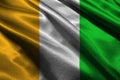 Original and simple Ivory Coast flag.Nation flag