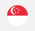 Original and simple Republic of Singapore flag isolated vector in official colors and Proportion Correctly The Singapore is a memb