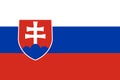 Original and simple Slovakia flag isolated vector in official colors and Proportion Correctly
