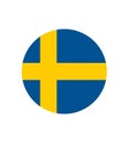 Original and simple Sweden flag isolated vector in official colors and Proportion Correctly. Royalty Free Stock Photo