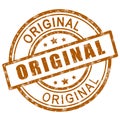 Original stamp. Brown original stamp sign icon. Royalty Free Stock Photo