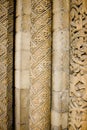 Original stone carvings around the west front door, Lincoln Cathedral, Lincoln, Lincolnshire, UK -August 2009