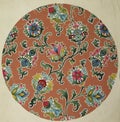 Original textile fabric ornament of the tapestry.