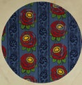 Original textile fabric ornament of the tapestry.