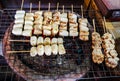 Original Thai style of grilled bananas Royalty Free Stock Photo