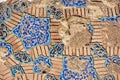 The original tiles on Blue Mosque wall , Tabriz , Iran