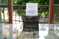 Original typewriter at Hermann Hesse museum in Montagnola