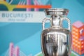 The original UEFA Euro 2020 tournament trophy Royalty Free Stock Photo