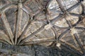 Original and unique wooden ceiling, Ibarrangelu, Vizcaya, Basque Country, Spain Royalty Free Stock Photo