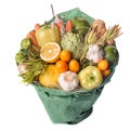 The original unusual edible vegetable and fruit bouquet