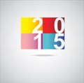 Original Vector New Year 2015 card / illustration with place for your text Royalty Free Stock Photo