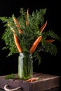 An original vegetable bouquet consisting of carrots