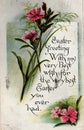 Original Victorian Easter Postcard Post Card Not Touched Up