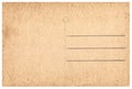 Original Vintage Back Side POSTCARD with space for Correspondence and Address Royalty Free Stock Photo