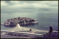 Original vintage colour slide from 1960s, young woman relaxing o