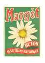Italian vintage label of Margot natural aperitif