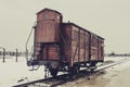 Oswiecim / Poland - 02.15.2018: Train Wagon.