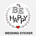 Original wedding stickers Be Happy