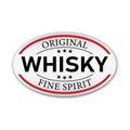 Original Whisky fine spirit button label banner icon Sticker Thai design, on white background vector Royalty Free Stock Photo