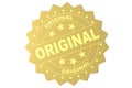 Original word on golden seal Royalty Free Stock Photo