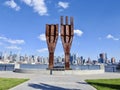 Original World Trade Center Beams Post 911 Memorial in New Jersey