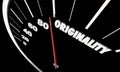 Originality New Creative Imagination Ideas Speedometer Royalty Free Stock Photo