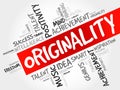 Originality word cloud Royalty Free Stock Photo