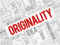 Originality word cloud Royalty Free Stock Photo