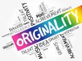 Originality word cloud collage Royalty Free Stock Photo