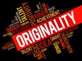 Originality word cloud collage Royalty Free Stock Photo