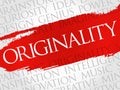 Originality word cloud collage Royalty Free Stock Photo