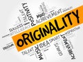 Originality word cloud collage Royalty Free Stock Photo