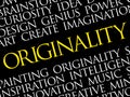 Originality word cloud Royalty Free Stock Photo
