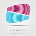Originally created abstract color business icon