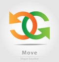 Originally created move vector business icon